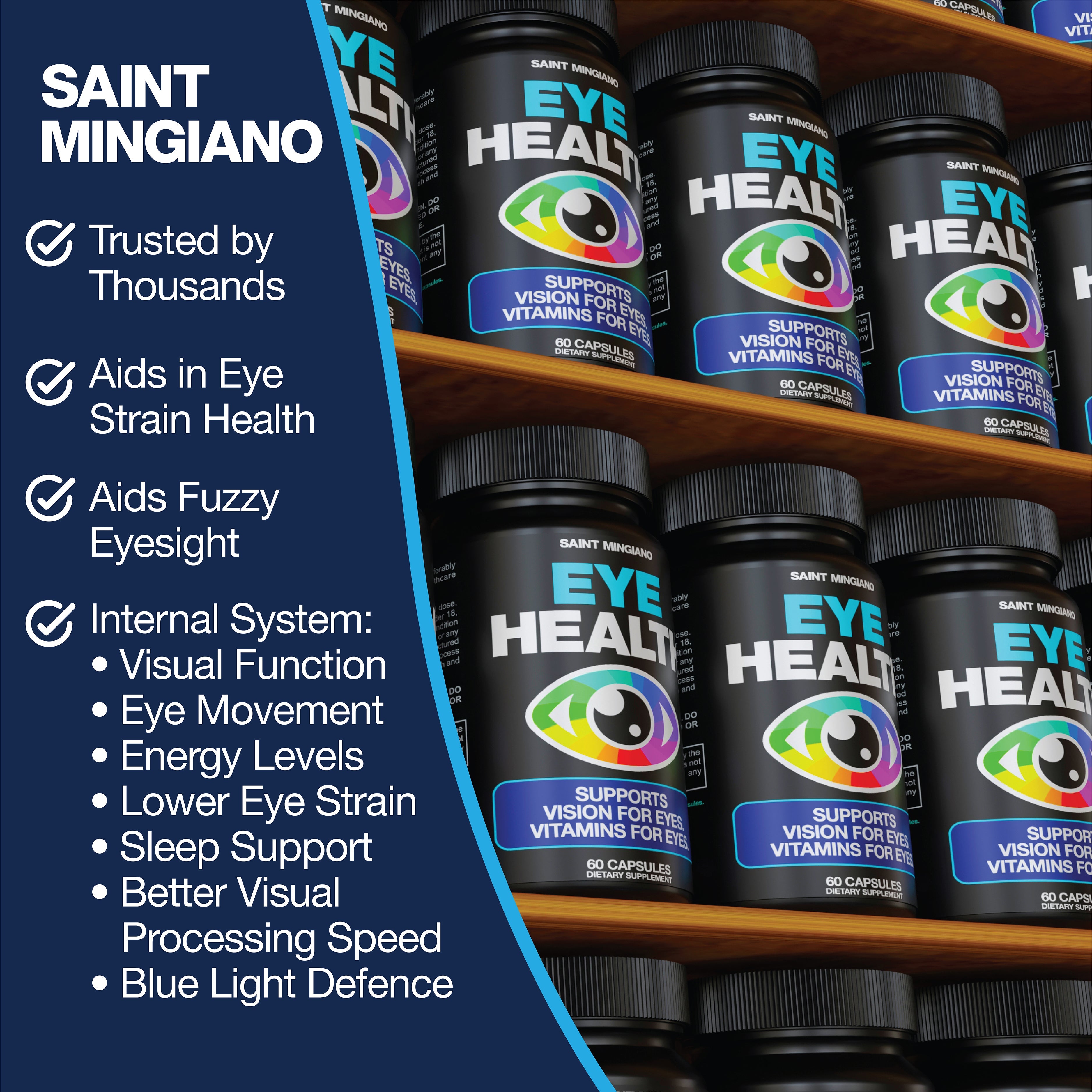 Eye Health & Vision Vitamins Supplement 60 Capsules